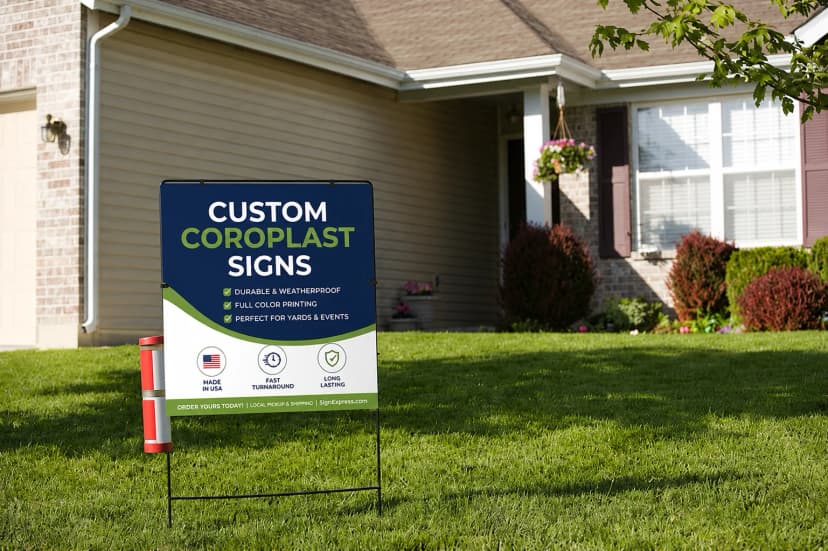 Plastic Coroplast Signs