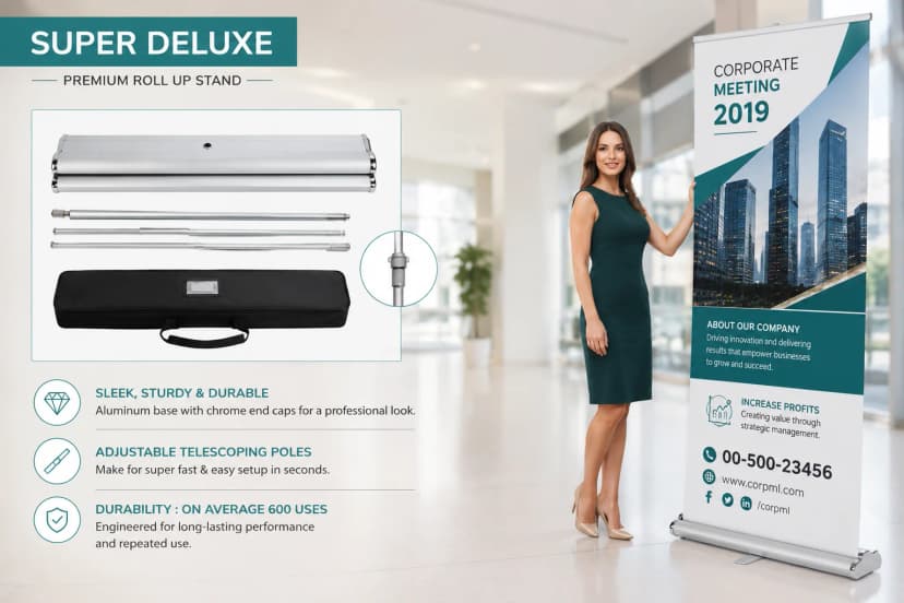 Retractable Fabric Banner Stands