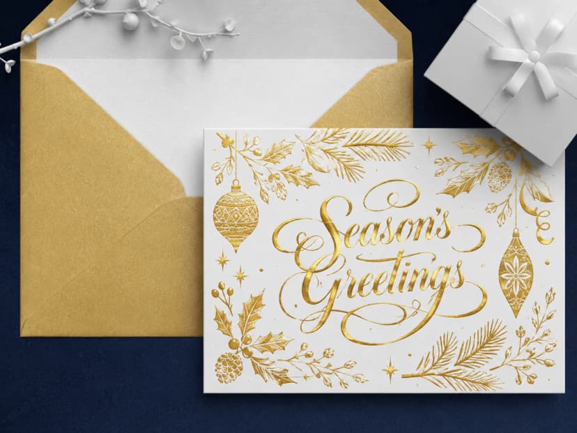 Metallic Foil Postcards