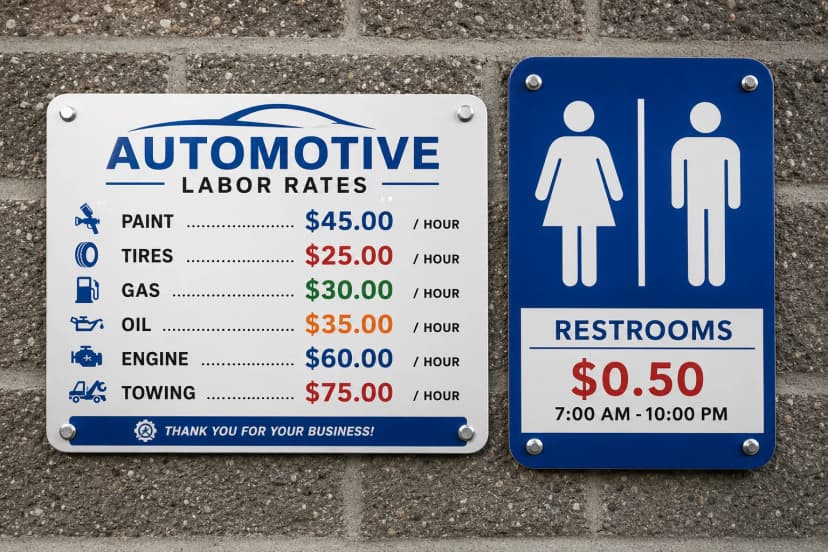 Dry Erase Aluminum Signs