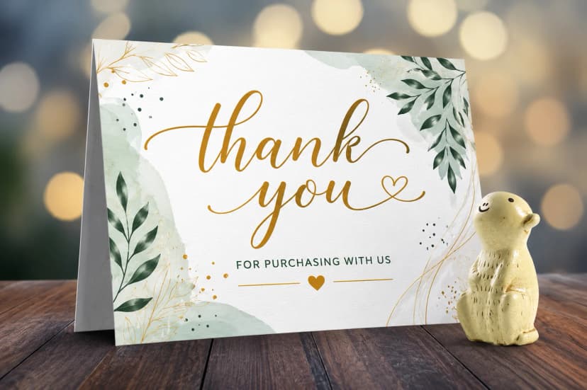 Folded Thank You Cards