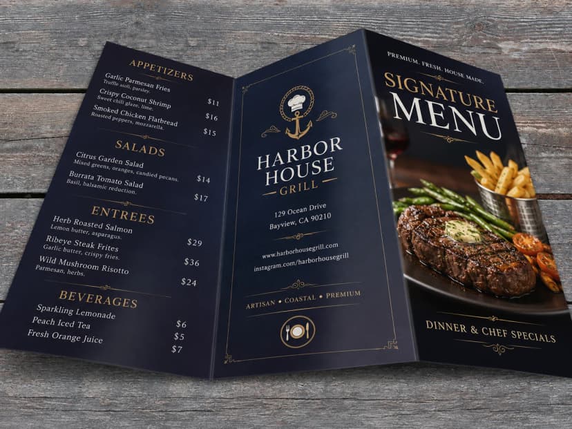 Laminated Menus