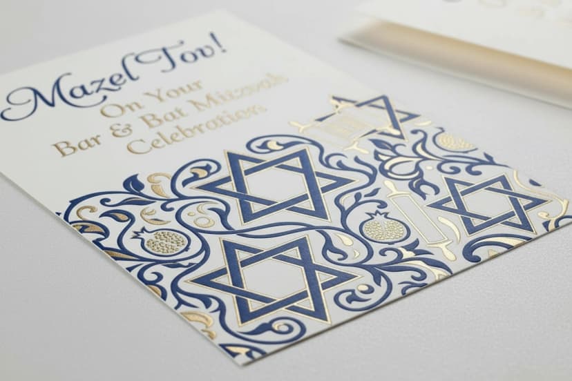 Bar Bat Mitzvah Greeting Cards