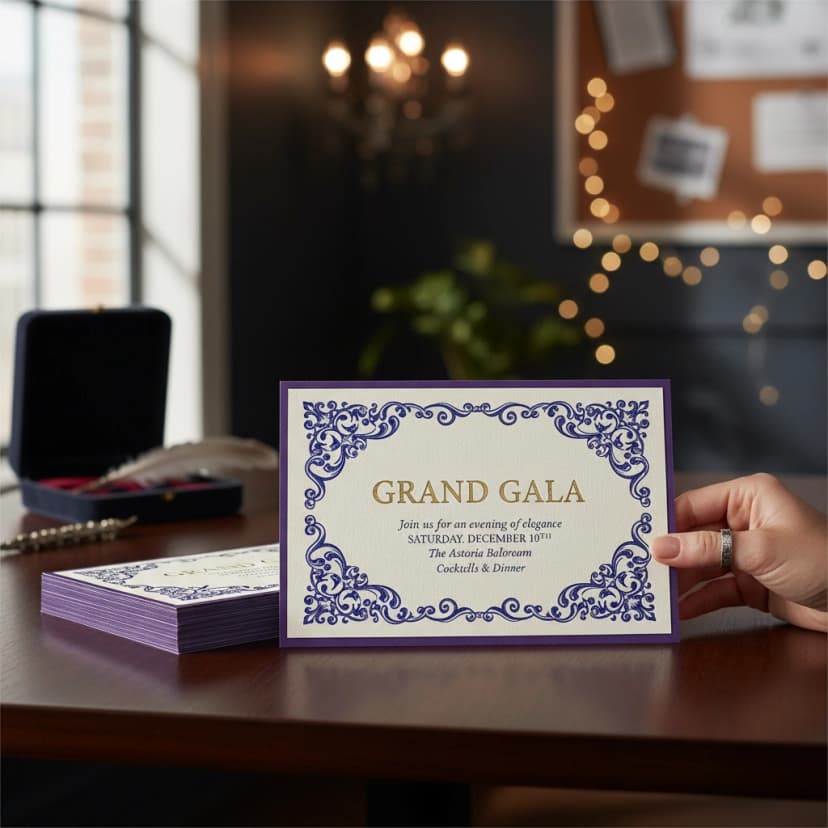 Dual Raised Invitations