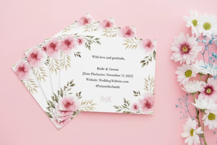 Flat Bridal Shower Invites