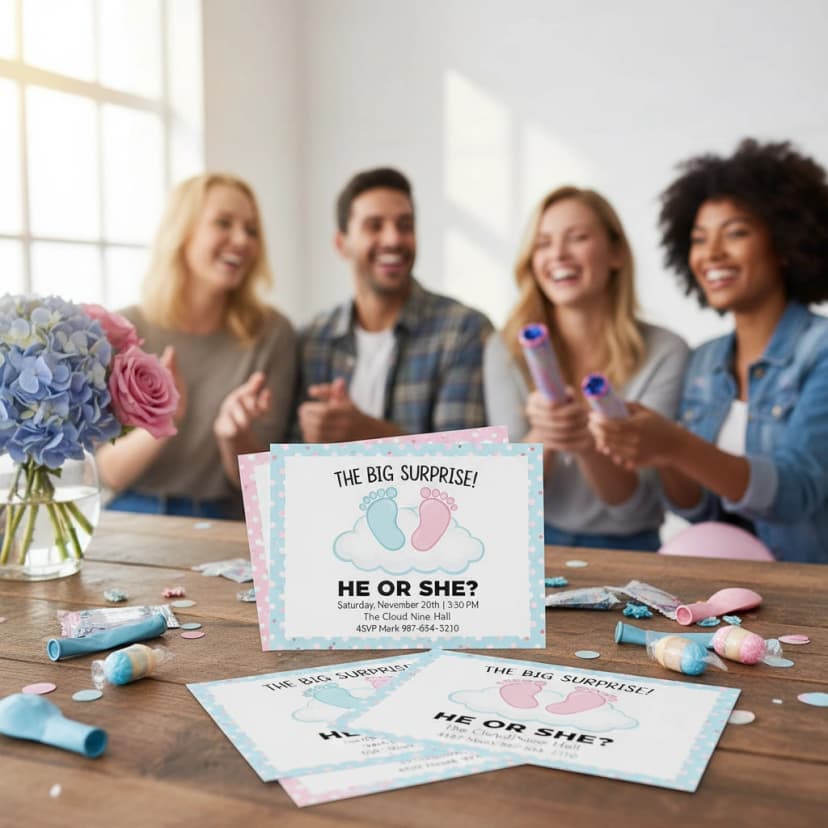 Gender Reveal Invitations