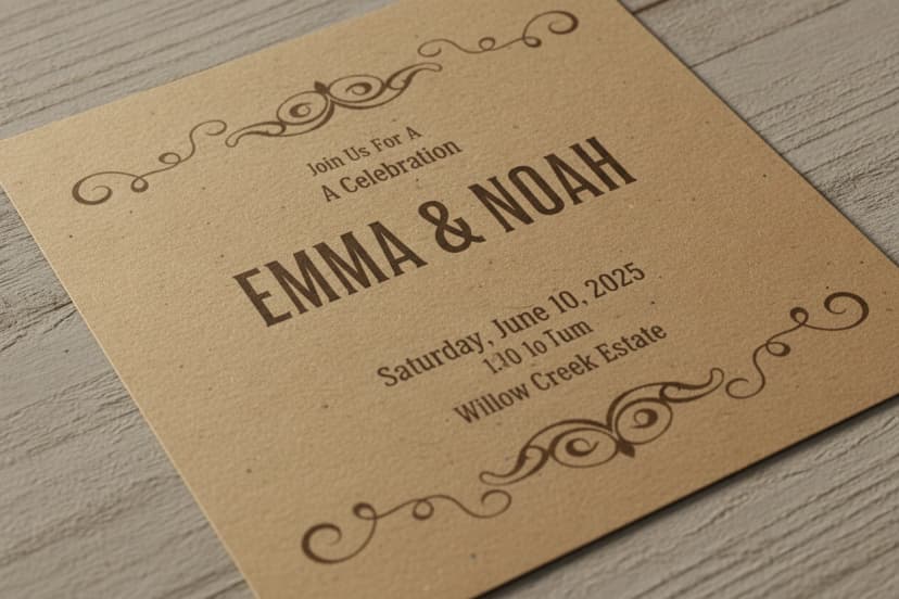 Kraft Invitations
