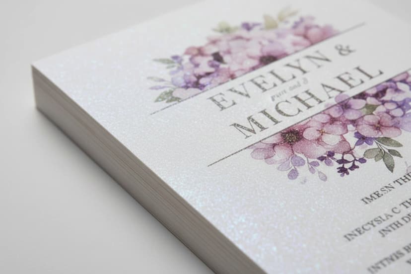 Ultra Thick Metallic Pearl Invitations