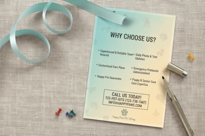 Pet Sitting Flyers