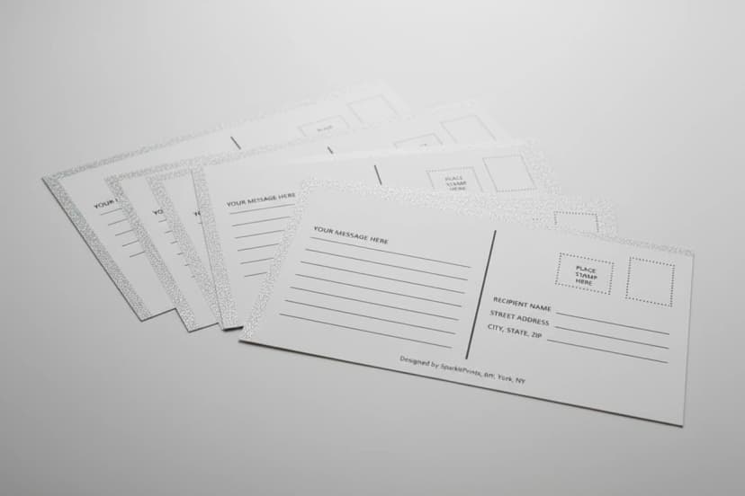 Ultra Thick Diamond Glitter Postcards