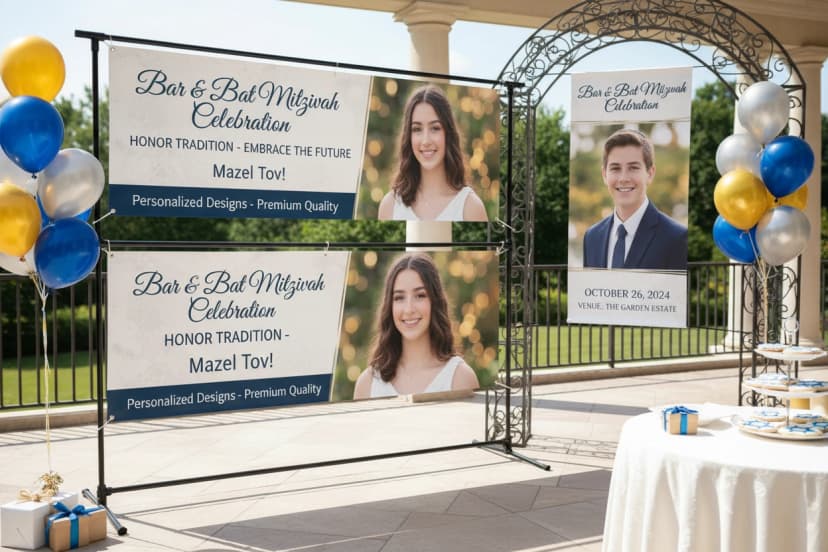 Bar Bat Mitzvah Banners